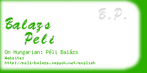 balazs peli business card
