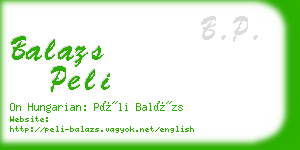 balazs peli business card